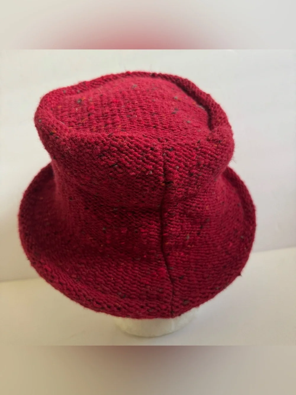 Mad4Hats Patsy Flood O'Connor Red Wool Feather Hat Derby Millinery Ireland Boho